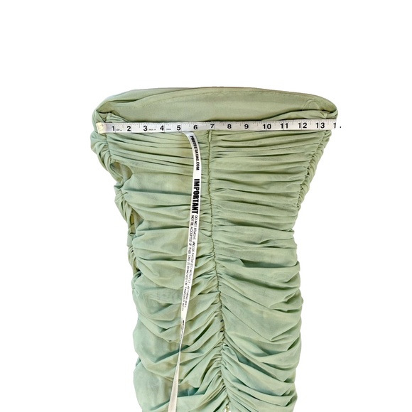 Mistress Rocks Size S Sitting Pretty Mint Mesh Cutout Ruched Mini Dress NWT - Picture 8 of 13